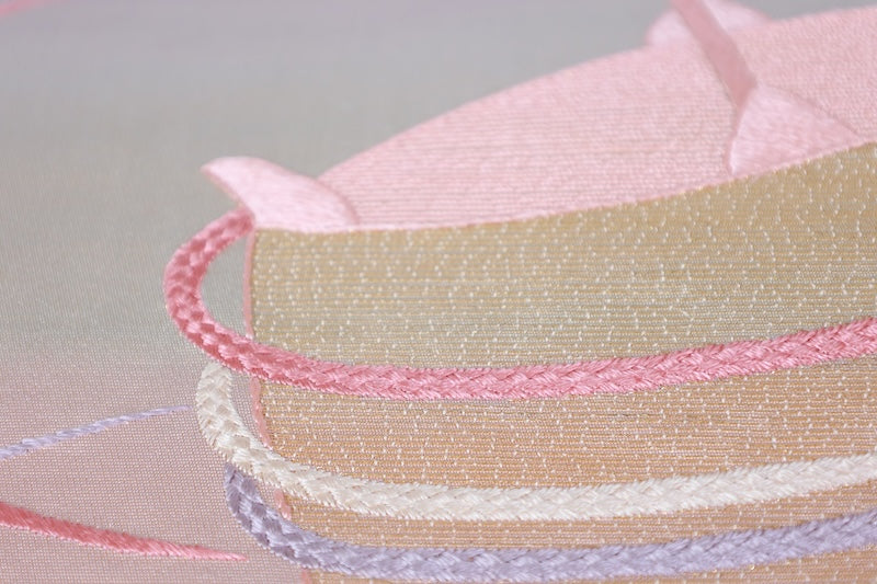 Japanese used sash belt (Fukuro-obi) 100% silk  /B1245