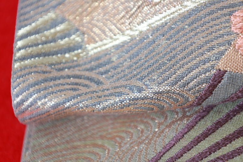 Japanese used sash belt (Fukuro-obi) 100% silk  /B1246