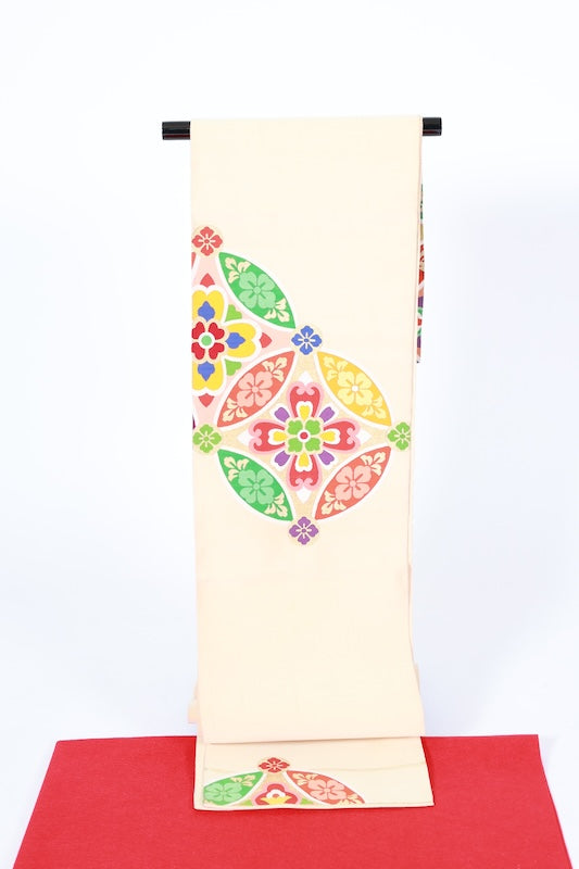 Japanese used sash belt (Fukuro-obi) 100% silk  /B