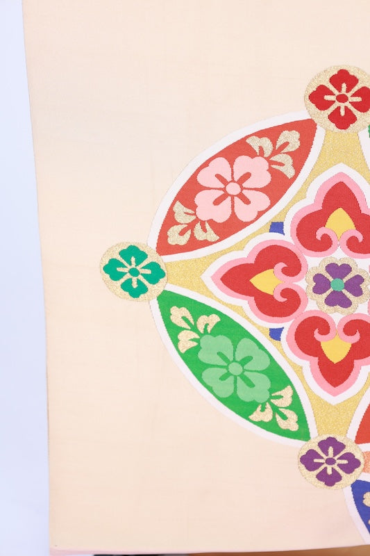 Japanese used sash belt (Fukuro-obi) 100% silk  /B