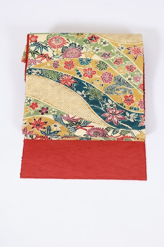 Japanese used sash belt (Nagoya-obi) 100% silk  /B655