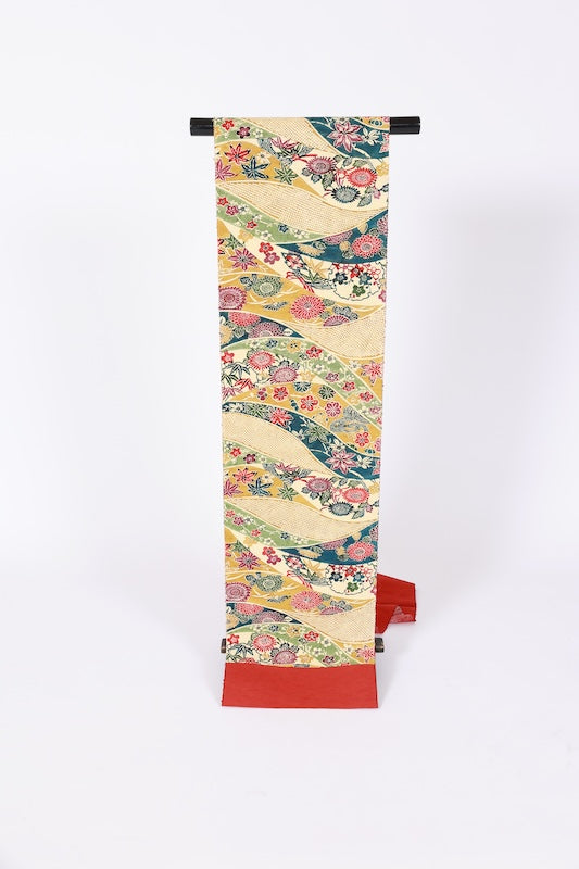 Japanese used sash belt (Nagoya-obi) 100% silk  /B655