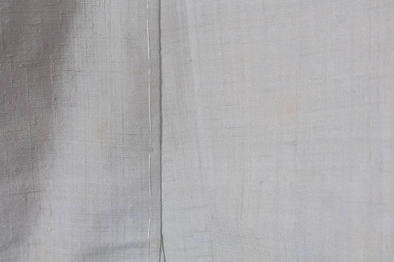 Tsumugi kimono gray gold silver Hand-painted, hand-embroidered, hand-woven pre-pwned /AZ53