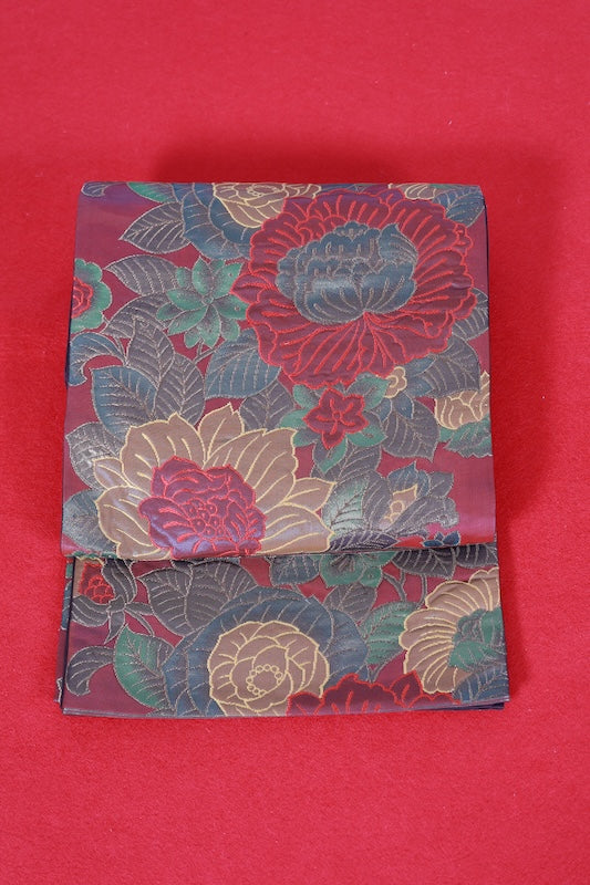 Japanese used sash belt (Fukuro-obi) 100% silk  /B1248