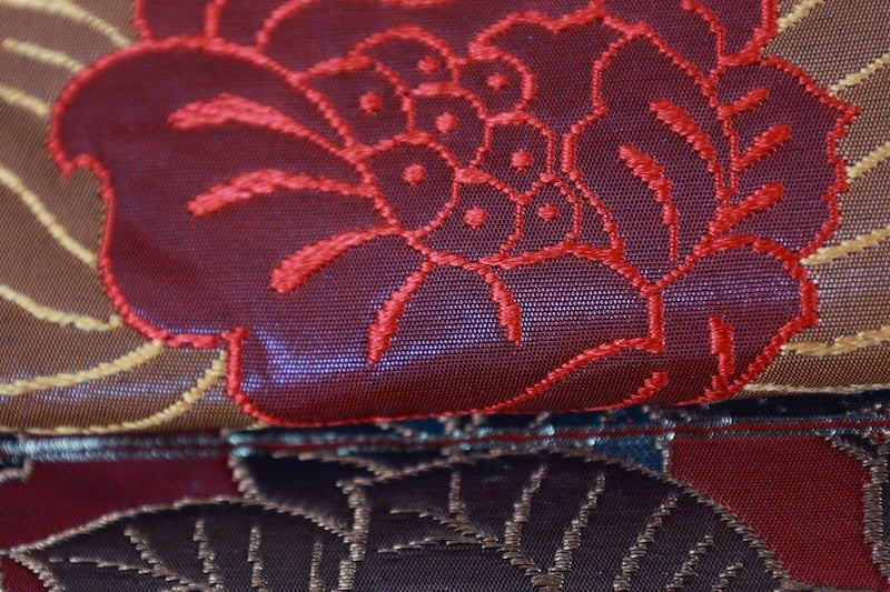 Japanese used sash belt (Fukuro-obi) 100% silk  /B1248