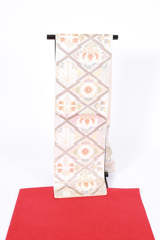 Japanese used sash belt (Fukuro-obi) 100% silk  /B1261