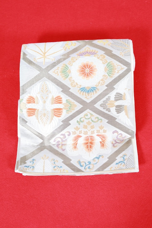 Japanese used sash belt (Fukuro-obi) 100% silk  /B1261