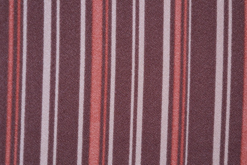Japanese kimono used Komon  - shades of brown and beige with irregular stripes - L134