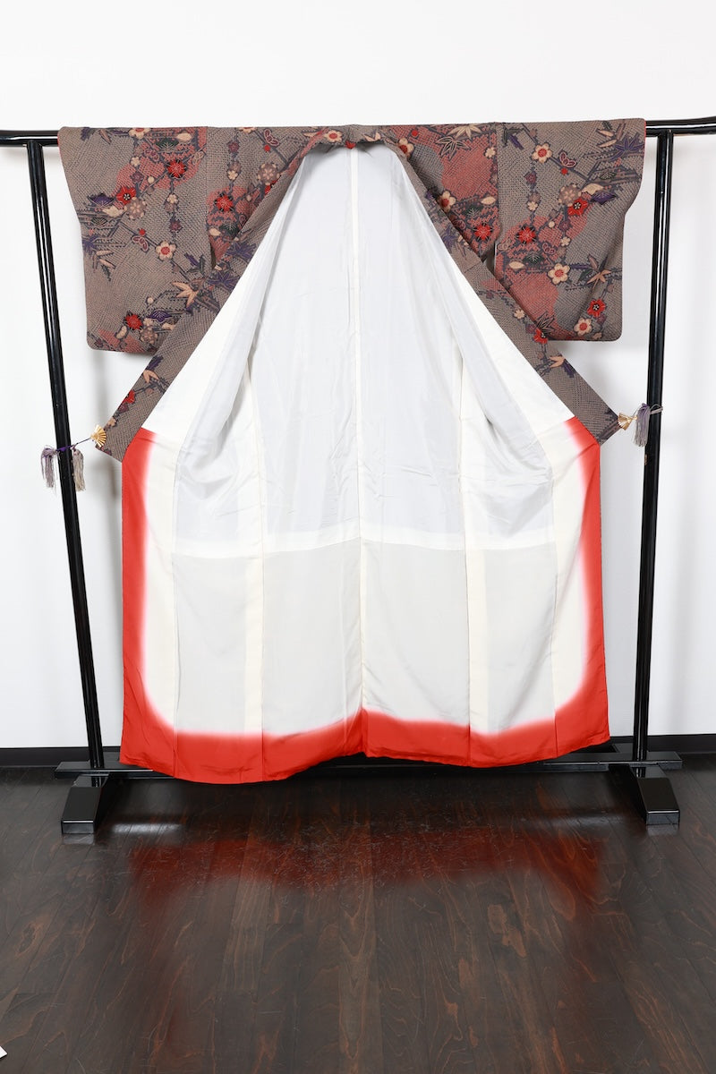 Komon kimono Iron-navy blue pre-owned /AZ43