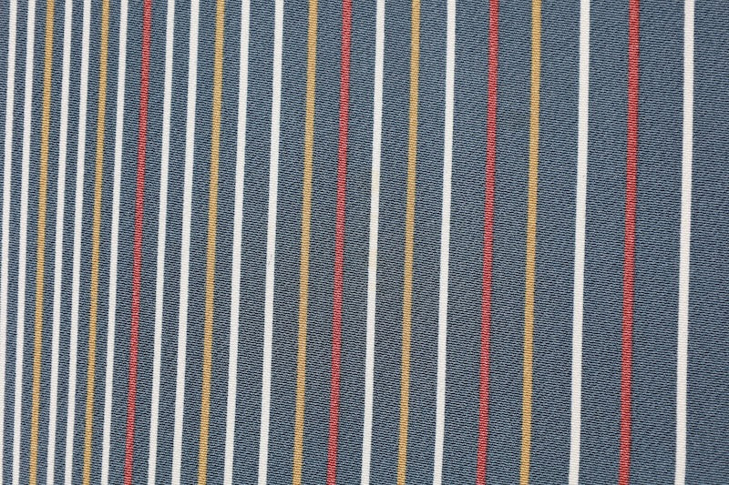 Japanese kimono used fabric, gray, mustard yellow, brown, white, reddish-brown, irregular stripe pattern, L151