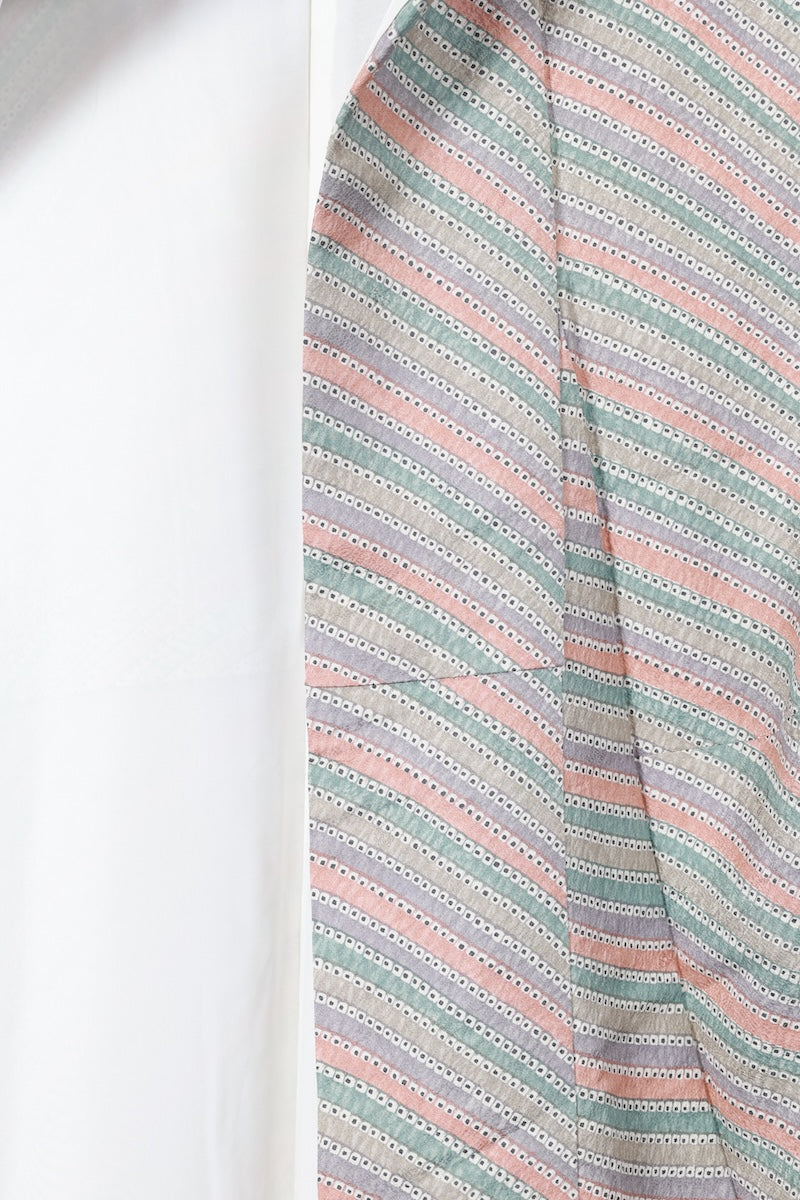 Komon kimono gray green New, unused item /AZ46
