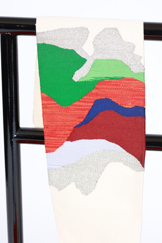 Japanese used sash belt (Nagoya-obi) silk100% /B1290