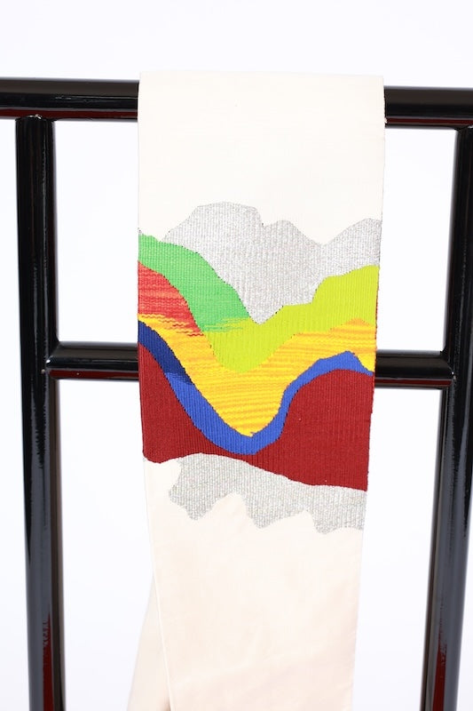 Japanese used sash belt (Nagoya-obi) silk100% /B1290