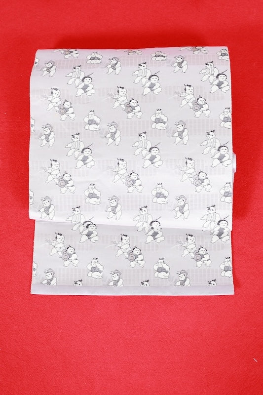 Japanese used sash belt (Nagoya-obi) polyester  /B1289