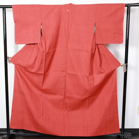 Japanese kimono used <Tsumugi> Lsize  silk 100% /T250