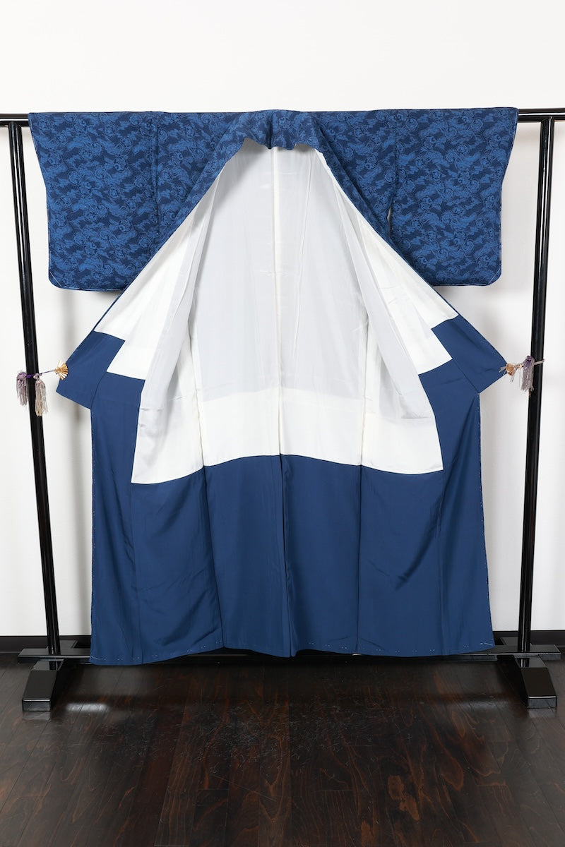 Komon kimono indigo New, unused item/AZ250