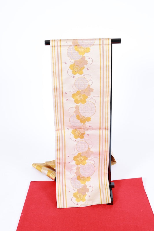 Japanese used sash belt (Nagoya-obi) polyester  /B1285