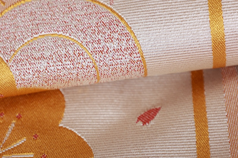 Japanese used sash belt (Nagoya-obi) polyester  /B1285