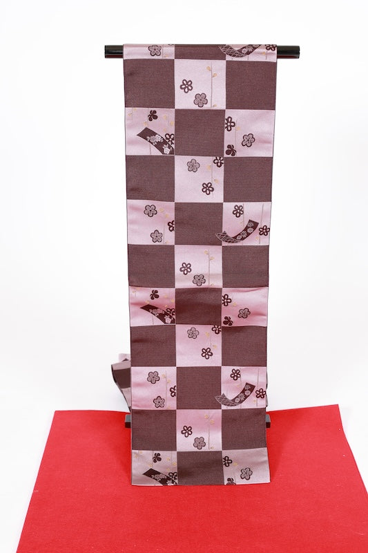 Japanese used sash belt (Nagoya-obi) polyester  /B1282