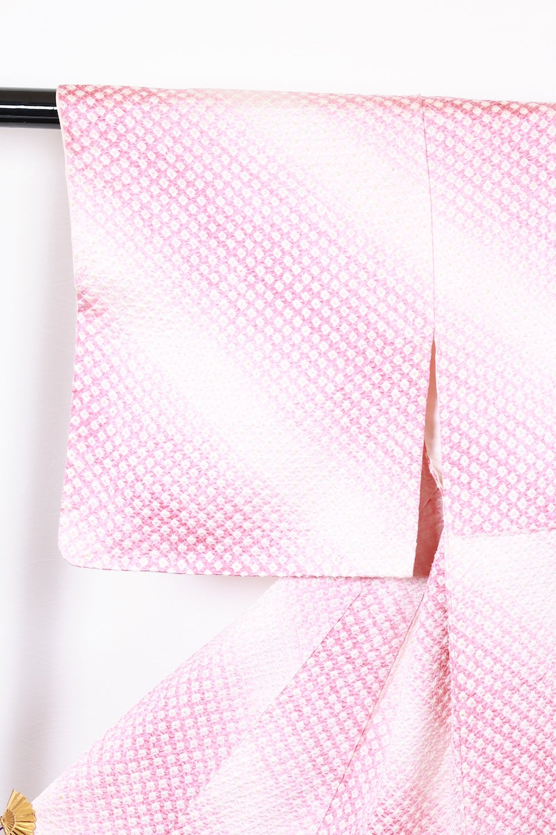 Komon kimono white pink New, unused item /AZ64