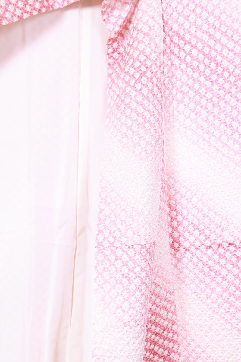 Komon kimono white pink New, unused item /AZ64