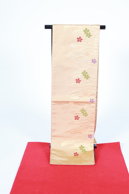Japanese used sash belt (Nagoya-obi) polyester  /B1278