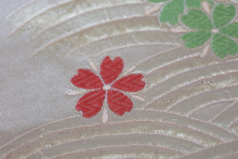 Japanese used sash belt (Nagoya-obi) polyester  /B1278