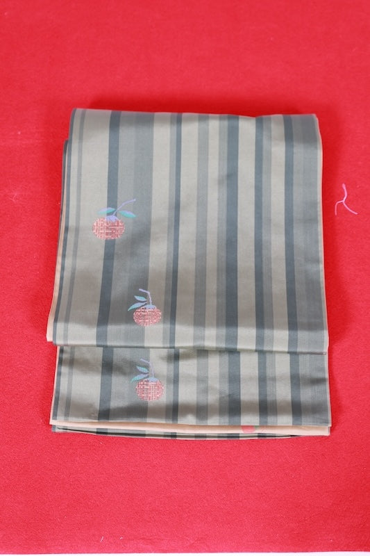 Japanese used sash belt (Nagoya-obi) polyester  /B1277