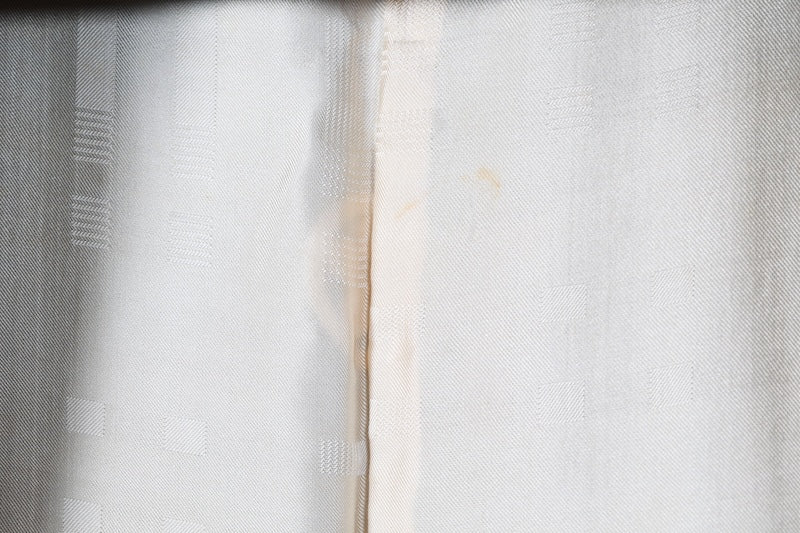 Men's Haori used(jacket), Black, Five-crest design (Maru ni Umebachi), Habutae silk, L162