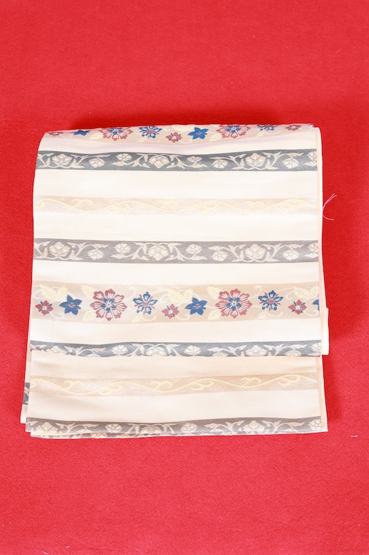 Japanese used sash belt (Nagoya-obi) polyester  /B1275