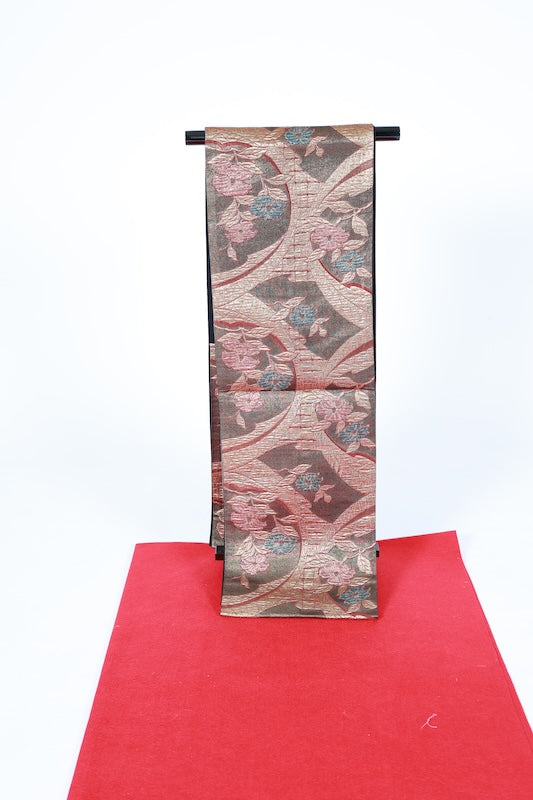 Japanese used sash belt (Nagoya-obi) polyester  /B1273