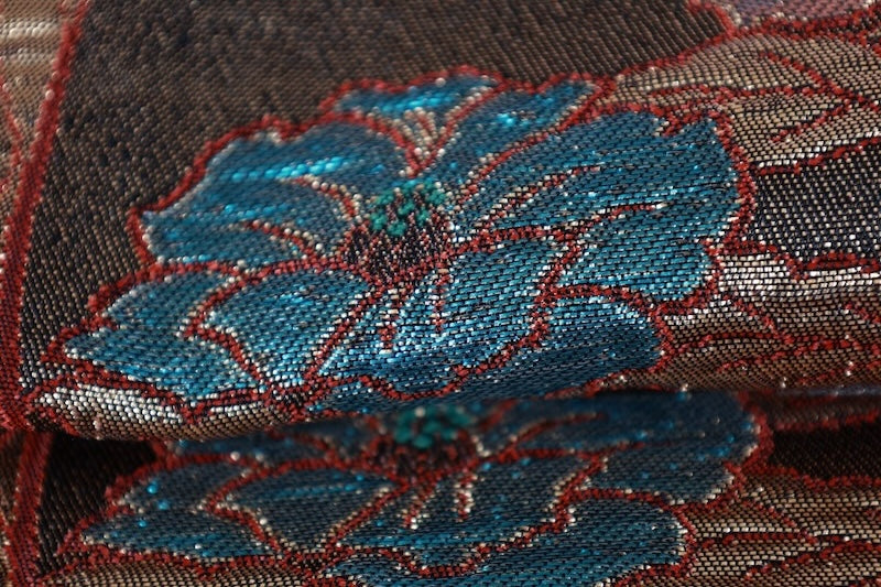 Japanese used sash belt (Nagoya-obi) polyester  /B1273