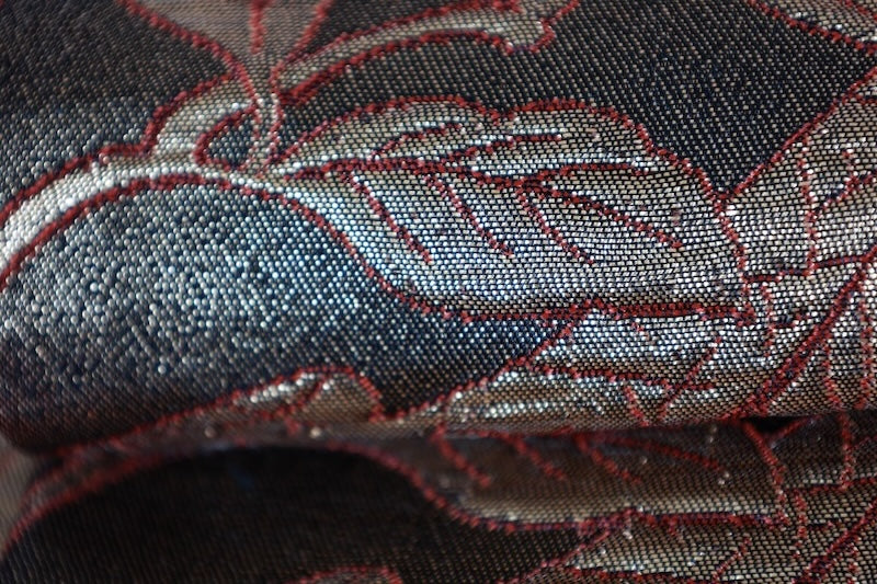 Japanese used sash belt (Nagoya-obi) polyester  /B1273