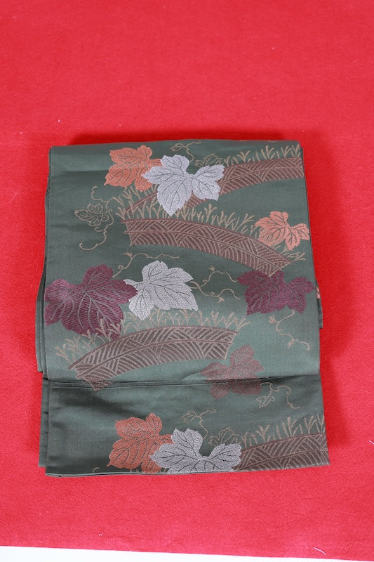 Japanese used sash belt (Nagoya-obi) polyester  /B1272