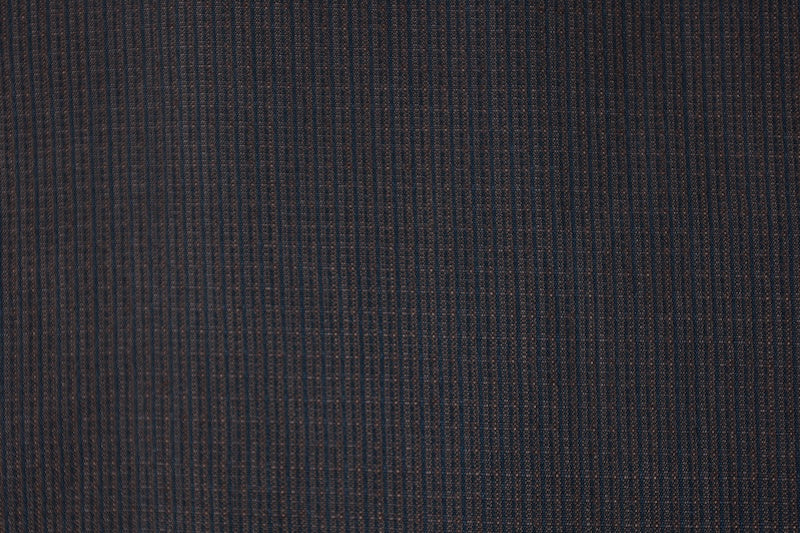 Men's Haori used(short kimono jacket), Tsumugi silk, brown and black stripes, handwoven, L168