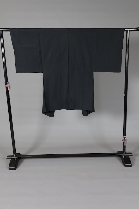 Men's Haori used(traditional Japanese jacket), Black, L167