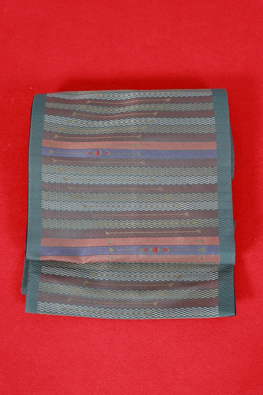 Japanese used sash belt (Nagoya-obi) polyester  /B1284