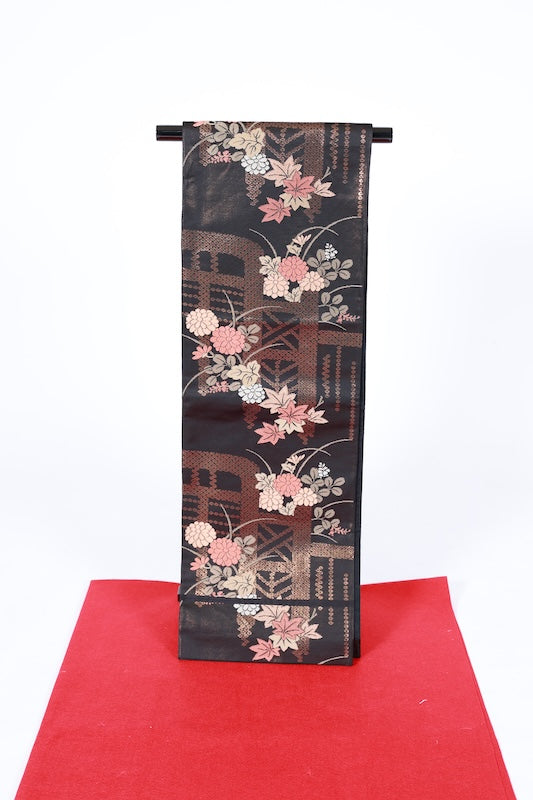 Japanese used sash belt (Nagoya-obi) polyester  /B1283