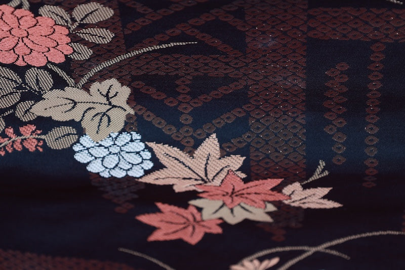 Japanese used sash belt (Nagoya-obi) polyester  /B1283