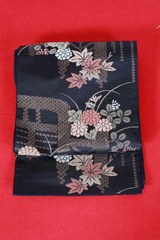 Japanese used sash belt (Nagoya-obi) polyester  /B1283