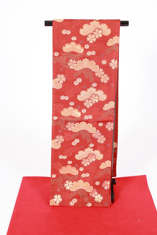 Japanese used sash belt (Nagoya-obi) polyester  /B1267