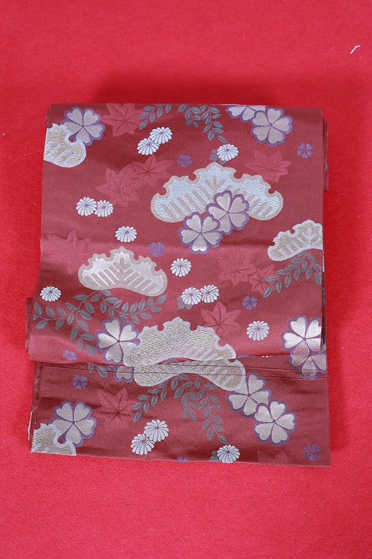 Japanese used sash belt (Nagoya-obi) polyester  /B1267