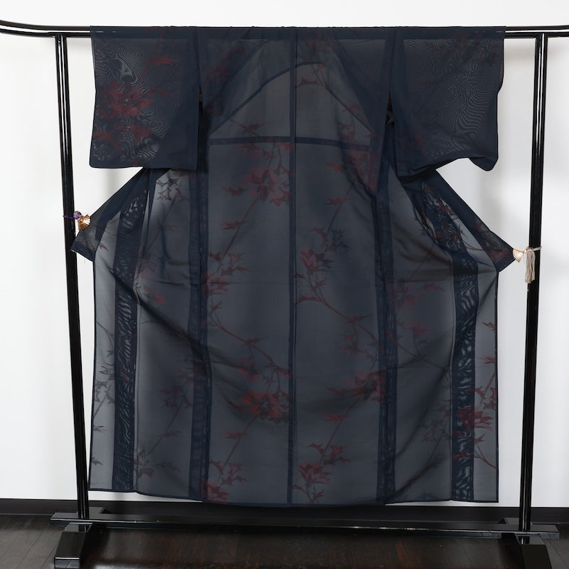 Japanese kimono used <Komon> Msize  silk 100% /T274