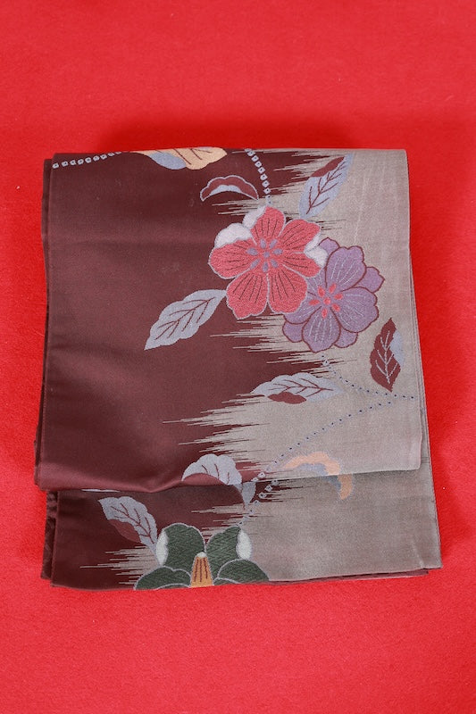 Japanese used sash belt (Nagoya-obi) polyester  /B1266