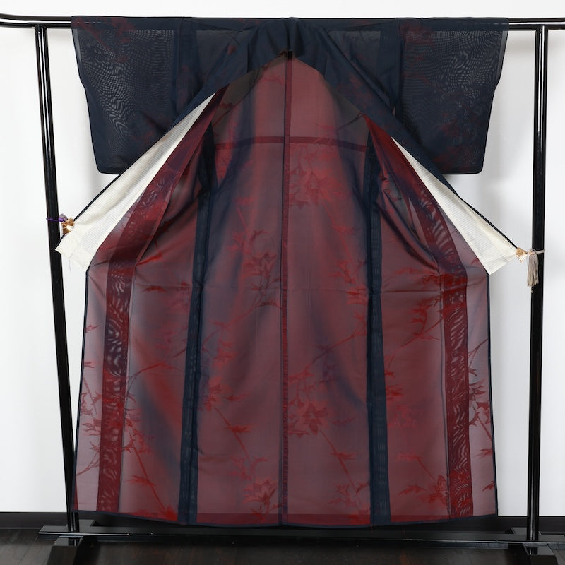Japanese kimono used <Komon> Msize  silk 100% /T274