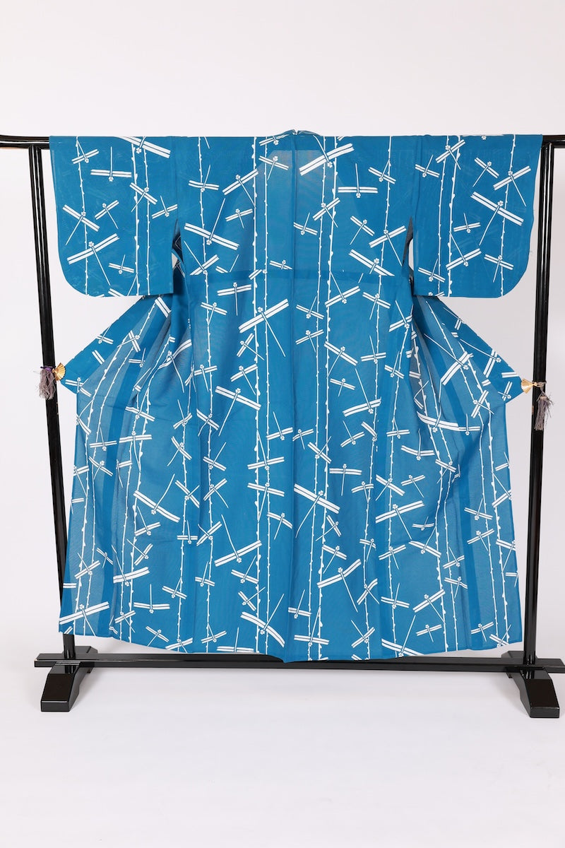 Japanese yukata used  L-size  cotton /B642