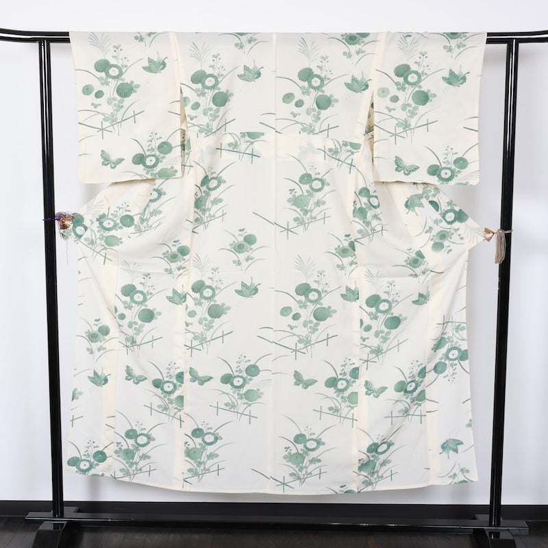Japanese kimono used <Komon> Msize  silk 100% /T263