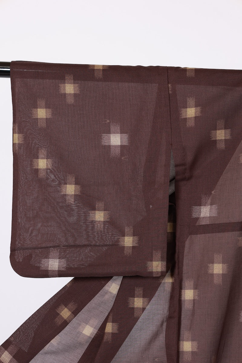 Japanese kimono used <komon> Msize  polyester /B646