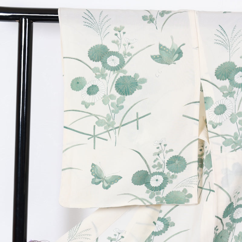 Japanese kimono used <Komon> Msize  silk 100% /T263