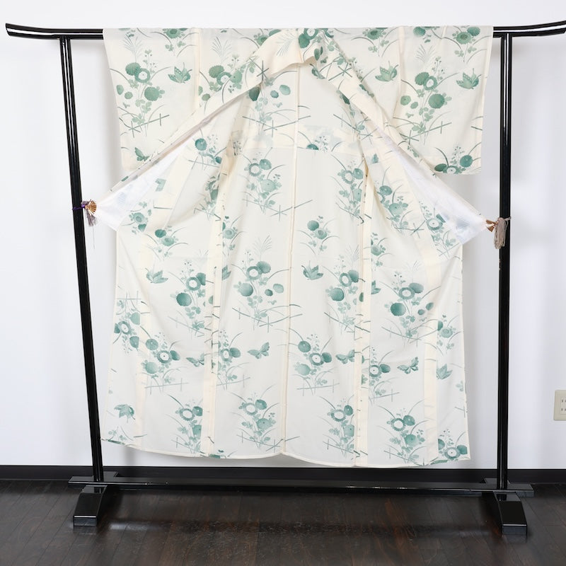 Japanese kimono used <Komon> Msize  silk 100% /T263